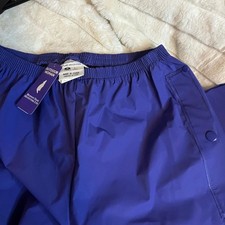 NWT Vintage Columbia Womens M/8 Ibex PVC Waterproof Rain Snap Athletic Pants