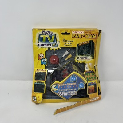 Pac-Man NAMCO Plug & Play TV Game 2004 5-in-1 Arcade Classics NEW Open Box