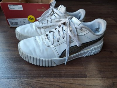 Puma Schuhe Gr. 38 Carina 2 0 Metallic Shine Sneakers weiß gold silber Damen