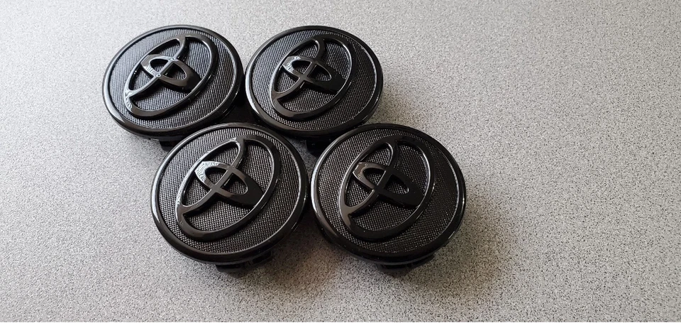 4 x Tapacubos centrales llantas toyota logo negro 57mm prius, yaris, corolla Foto 4 de 4