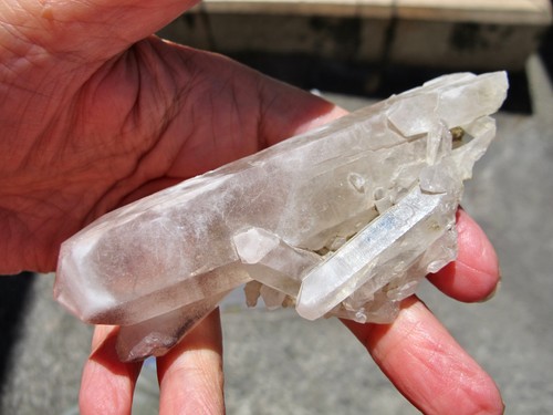 Lithium Quartz Crystal multi point natural Cluster point raw Healing Rare 106g - Picture 3 of 24