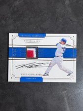 Kyle Schwarber 2017 Panini National Treasures Material Ink #MI-KS Patch Auto