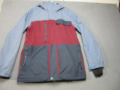 686 Jacket Mens Large Red Blue Authentic Smarty Technology 3-in-1 Hooded Zip Up