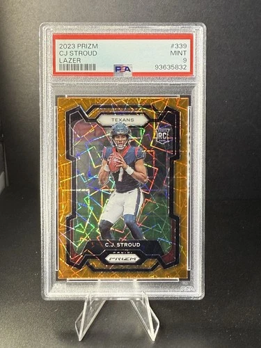 2023 Panini Prizm - Rookies C.J. Stroud #339 Lazer Prizm (RC) PSA 9