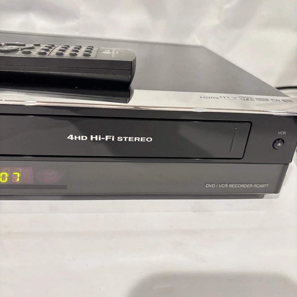LG RC897T Super Multi DVD-Recorder VCR Combo w/ Remote-Cables-Manual Tested - Image 3 of 4