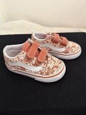 Vans Kids Old Skool V In Summer Bloom Autumn Leaf. 5.5T