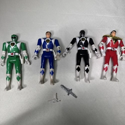 Vintage Mighty Morphing Power Ranger Flip Heads 1993 Lot Of 4