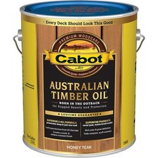 Cabot 19458 1gal Honey Teak Australian Timber Oil Wood Finish-1PK