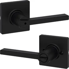 Kwikset Casey Door Lever - Interior Privacy Door Handle with Lock 93002-031