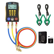 Digital Gauge Hvac Refrigeration Ac Manifold Gauge Set Pressure Vacuum Tester
