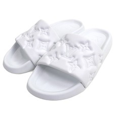 Great LOUIS VUITTON Sandals Monogram Slide white rubber mens 8