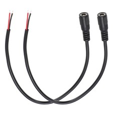 2pcs DC Power Pigtails Cable, Female 5.5mm x 2.1mm 30cm