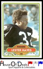 1980 Topps #195 Lester Hayes Oakland Raiders Football card Rookie RC. rookie card picture