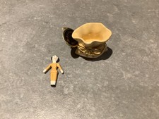 11. -  HANTEL PEWTER MINIATURE FIGURE - Santas sack and mini Dutch doll