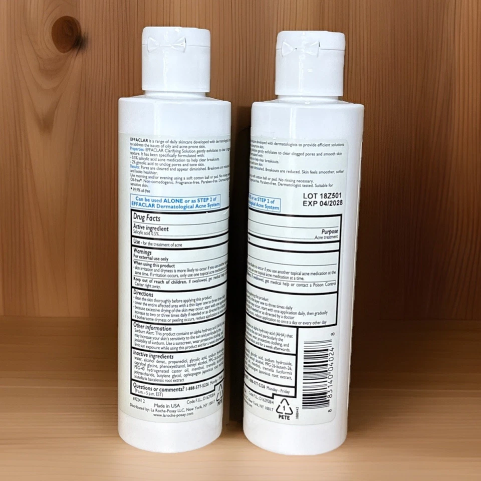 La Roche-Posay Effaclar Clarifying Solution 6.76. oz ea Exp 04/28 **2 Pack** - Image 2 of 2
