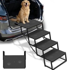 Dog Steps for Car, SUV with Upgraded Non-Slip Surface, 4 Steps
