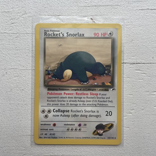 Rocket's Snorlax 033/132 Gym Heroes-Unlimited Edition Regular