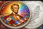 Custom BU Colorized American Silver Eagle 1 oz  Lincoln Cent Final Year Farewell