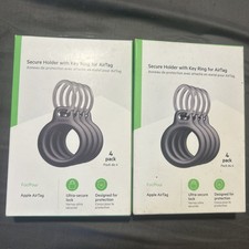 Belkin Secure Holder with Key Ring for AirTag - 4pk Black