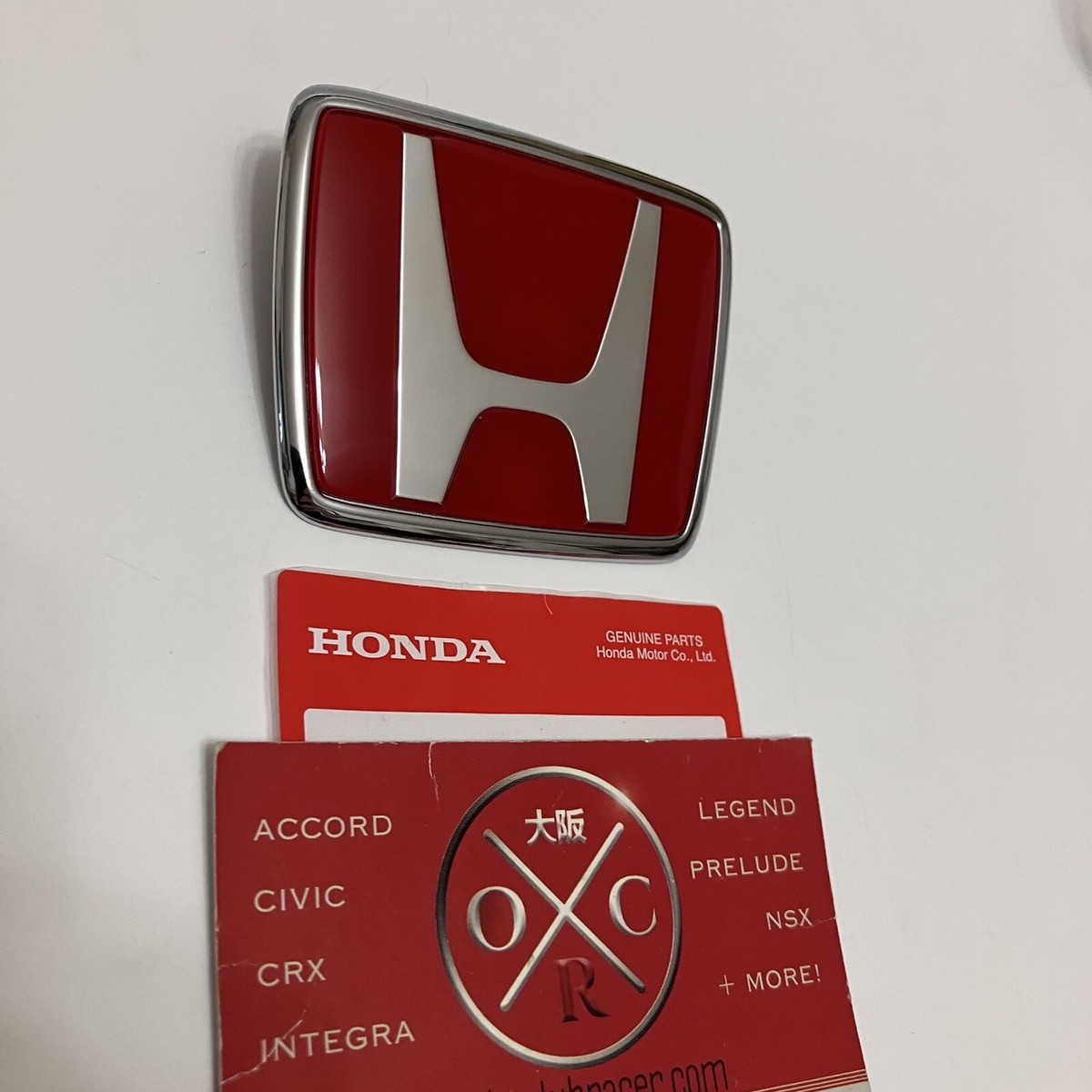 Genuine OEM 91-01 Honda NSX Type R JDM Front Bumper Emblem Badge