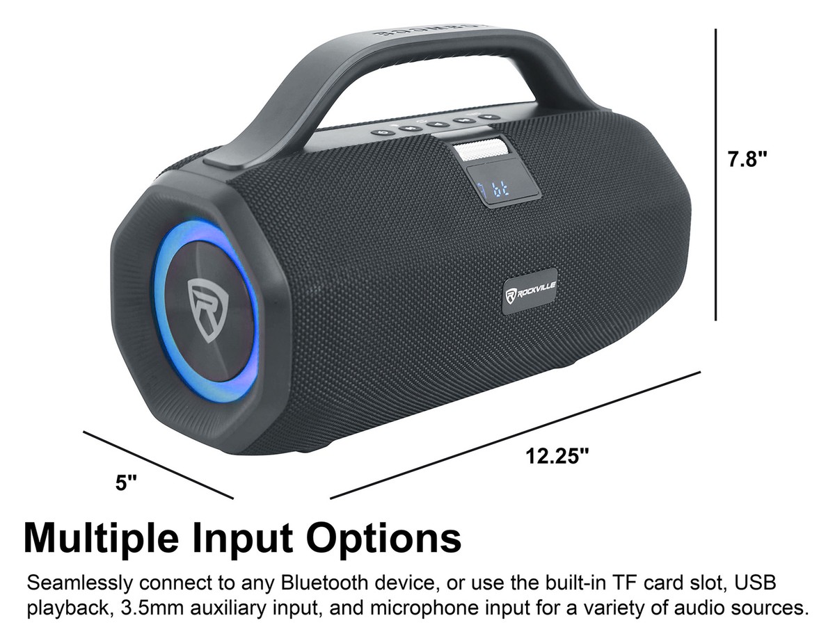 Rockville SONIC 50L Large Portable Bluetooth Party Speaker, Big
