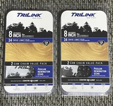 2 Packs of 2 TriLink Saw Chain 8 Inch S34 Pole Saw 14334X2TLW Echo Remington