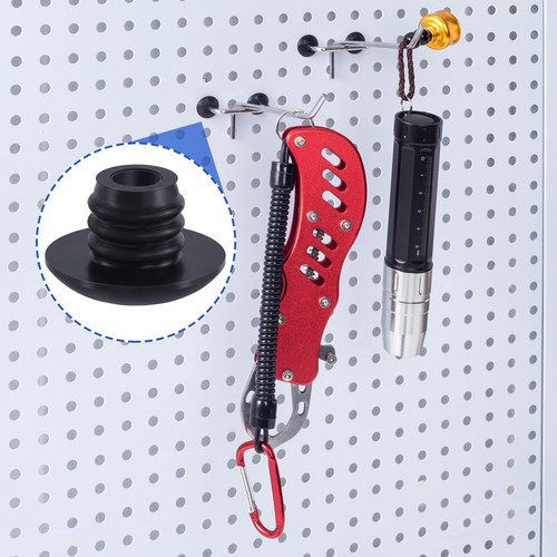 30PCS Pegboard Hook Locks Black Peg Hook Stoppers Clips Inserts for 1/8-5/32 ... - Picture 5 of 7