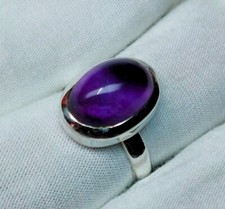925 Sterling Silver Amethyst Ring Gemstone Handmade Ring Fine Jewelry R02