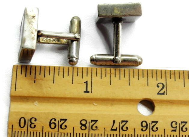 Cuff Links Square White Copper Flake Cufflink Vin… - image 8