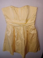 Davids Bridal Yellow Strapless Dress size 12 