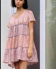 URBAN OUTFITTERS pippa chiffon tiered babydoll mini dress size XS Womens Boho