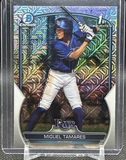 Miguel Tamares 2023 Bowman Chrome 1st MOJO #BCP-179 Rays