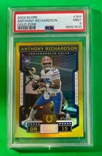 2023 SCORE FOOTBALL GOLD ZONE - ANTHONY RICHARDSON RC #25/50 - PSA MINT 9  #304