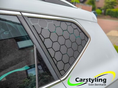 Wabensticker passend für Seat / Cupra Ateca Schwarz matt Oracal Folie 