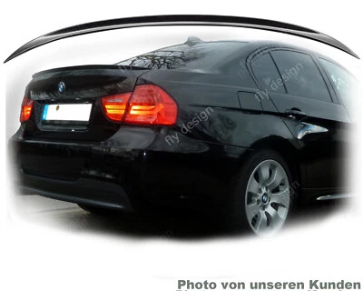 Spoiler Compatible pour BMW E90 3er, Slim Design Mise au Point Noir Mat Avec ABE - Photo 1/4