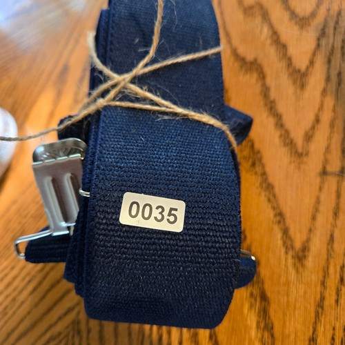 Y Shape Blue Suspenders Adjustable Trouser Straps Belt Elastic Braces Adult - Picture 8 of 8