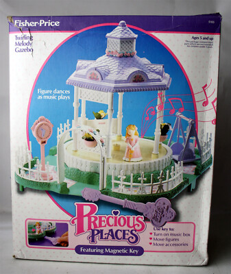 RARE VINTAGE 1988 FISHER PRICE PRECIOUS PLACES TWIRLING MELODY GAZEBO NEW !