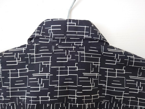 Ciro Citterio primo Black White Geometric Short Sleeve Shirt - Size S - Picture 7 of 8