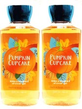 2 Bath Body Works PUMPKIN CUPCAKE Body Wash Shower Gel Shea Vitamin E 10 Oz