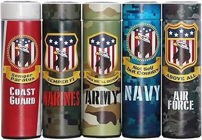 Vacuum Insulated Water Bottle Armed Forces Patriotic design