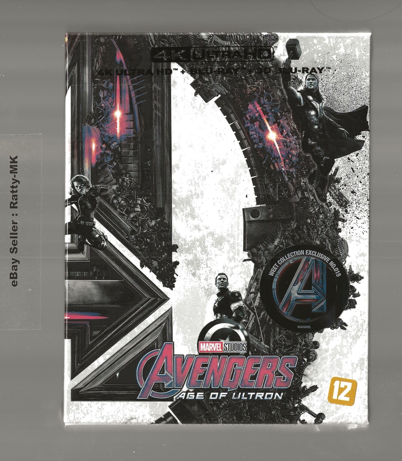 AVENGERS : AGE OF ULTRON - WEET - 4K, 3D +2D  BLU RAY STEELBOOK - NEW (ED.A1)