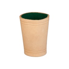 Gobelet En Cuir - Environ 8,5 X 6,5 Cm - Naturel - Cuir