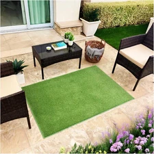 Koeckritz Tweed Premium Backyard Indoor Outdoor Turf Rug Patios, Pools, & Rec
