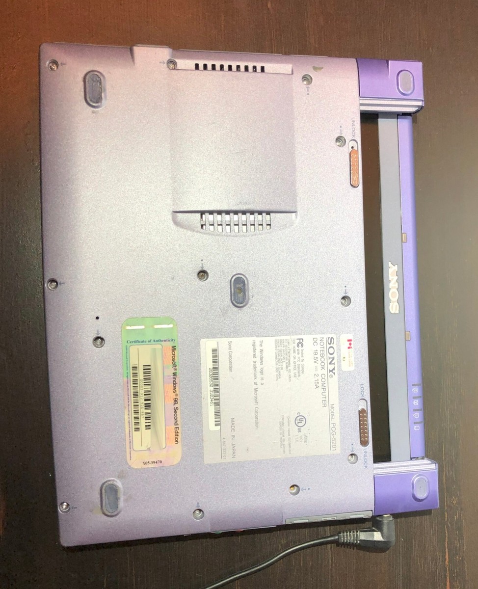 Sony VAIO Z505JS 2000 Windows '98/XP Laptop DOS, DVD, Floppy Sony VAIO Z505JS 2000 Windows '98/XP Laptop DOS, DVD, Floppy