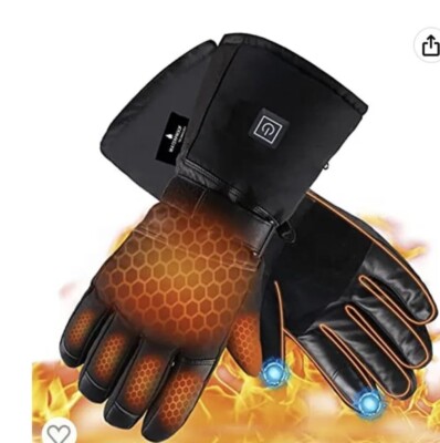 Wulcea Men/Women Rechargeable Electric Heated Gloves, Size L