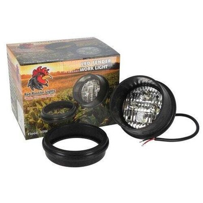 Red Rooster  LED Fender Work Light - 40W Round Rear Mount Flood Beam