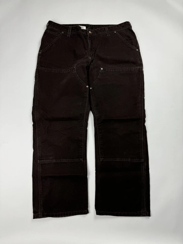 Vintage Carhartt Double Knee Pants Women’s Size 18 X 30 WB136 DKB Brown Vtg - Image 2 of 4