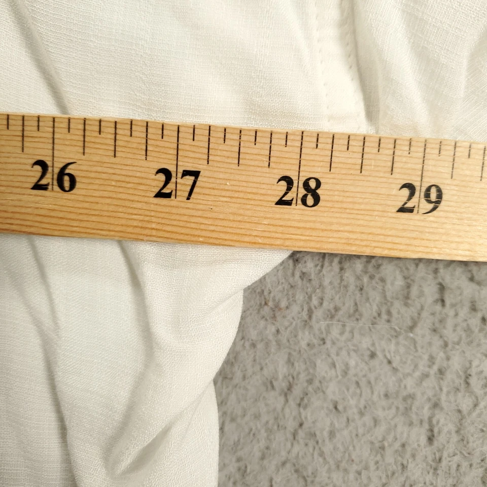 New Torrid Lightning Top Womens 3X White Tunic Blouse Roll Tab Sleeve White Gold - Image 4 of 4