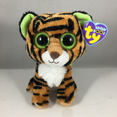 Ty Beanie Boos - STRIPES the Tiger (6 Inch) (Sold Eyes & Purple 2012 Tags) MWMTS