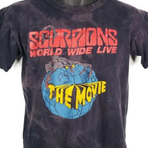 Vintage 80s The Scorpions Parking Lot Concert T-Shirt Size Large Dead Stock single stitch Blackout Tokyo Tapes Animal Magnetism